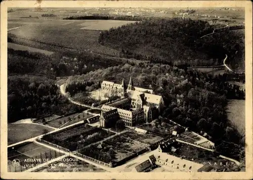 Ak Anhée Wallonien Namur, Abbaye de Maredsous, Fliegeraufnahme