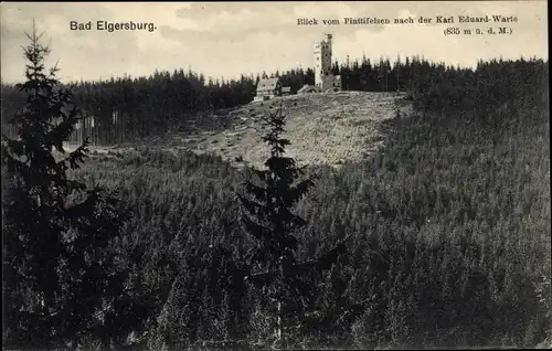 Ak Elgersburg in Thüringen, Karl Eduard Warte vom Pinttifelsen