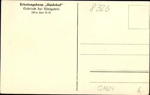 Ak Gohrisch Sächsische Schweiz, Erholungsheim Haidehof