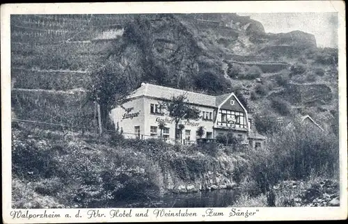 Ak Walporzheim Bad Neuenahr Ahrweiler in Rheinland Pfalz, Hotel Weinstube zum Sänger