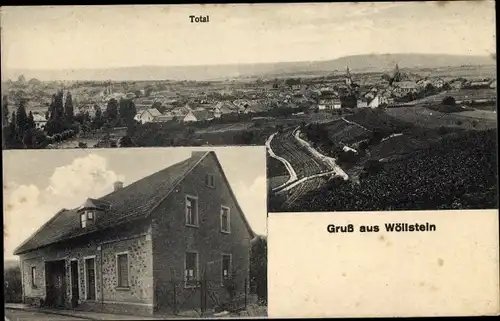 Ak Wöllstein in Rheinhessen. Gesamtansicht, Haus
