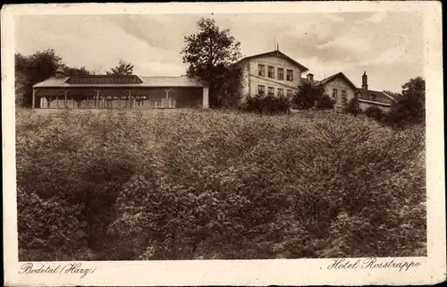 Ak Thale im Harz, Bodetal, Hotel Rosttrappe