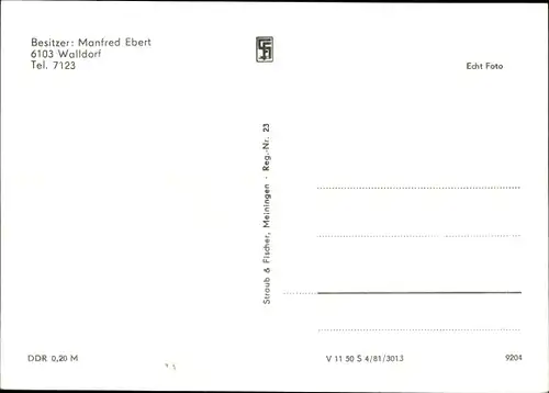 Ak Walldorf Thüringen, Schloss Landsberg