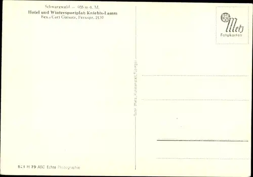 Ak Kniebis Freudenstadt im Nordschwarzwald, Hotel Kniebis-Lamm