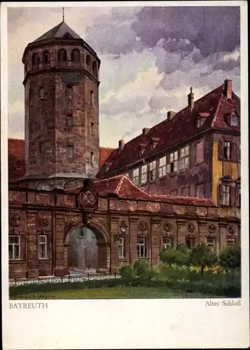 Künstler Ak Lüttgens, Gustav, Bayreuth in Oberfranken, Altes Schloss