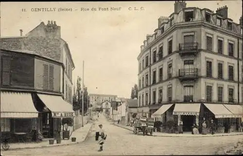 Ak Gentilly Val de Marne, Rue du Pont Neuf