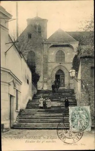 Ak Ivry sur Seine Val de Marne, L´Église