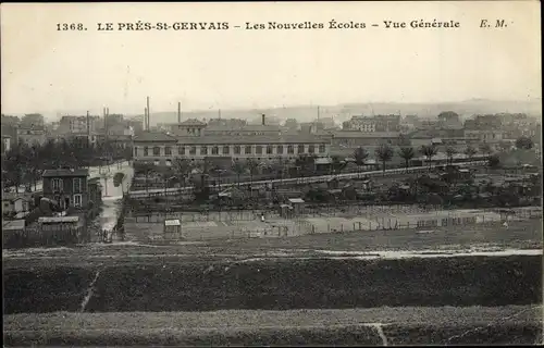 Ak Le Pres Saint Gervais Seine Saint Denis, Les Nouvelles Écoles, Vue Générale