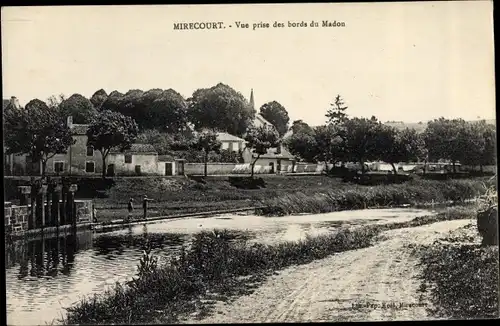 Ak Mirecourt Lothringen Vosges, Vue prise des Bords du Madon