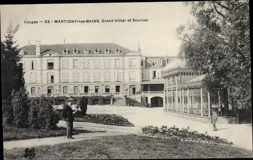 Ak Martigny les Bains Lothringen Vosges, Grand Hôtel et Sources