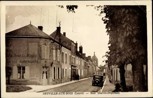 Ak Neuville aux Bois Loiret, Rue Martin-Duplessis