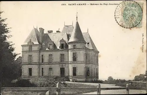 Ak Saint Amand Deux-Sèvres, Château du Puy-Jourdain