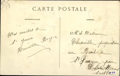 Ak Saint-Jouin-de-Marnes Deux Sèvres, Vue Générale de l´Église