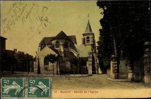 Ak Domont Val d'Oise, Abside de l'Eglise