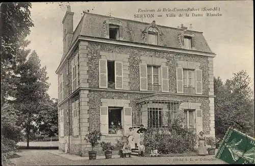 Ak Brie Comte Robert Seine et Marne, Servon, Villa de la Dame Blanche