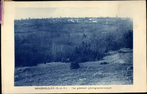 Ak Sognolles Seine et Marne, Vue Générale