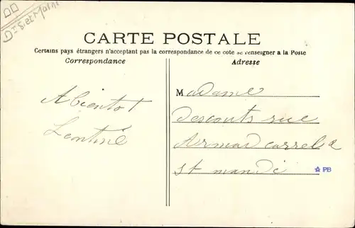 Ak Presles Seine et Marne, Place de l´Église