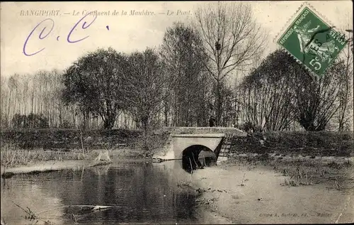 Ak Rangiport Gargenville Yvelines, Confluent de la Mauldre, Le Pont