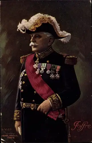 Ak General Joseph Joffre, Portrait