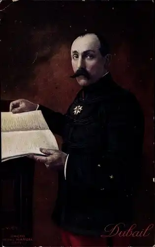 Ak General Augustin Dubail, Portrait