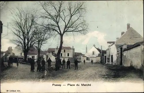 Ak Pussay Essonne, Place du Marché