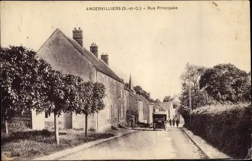Ak Angervilliers Essonne, Rue Principale