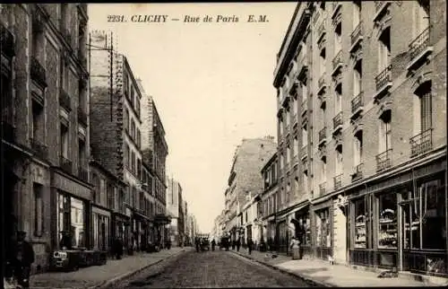 Ak Clichy Hauts de Seine, Rue de Paris