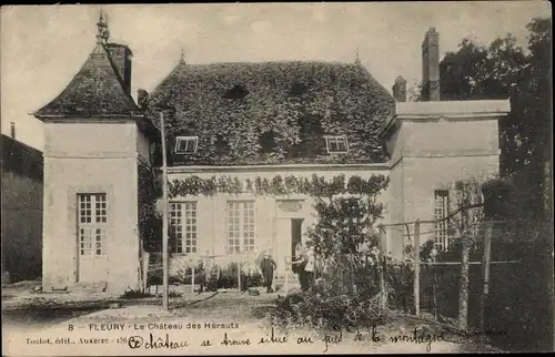 Ak Fleury la Vallée Yonne, Château des Hérauts