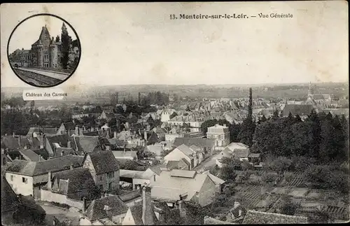 Ak Montoire sur le Loir et Cher, Vue Générale