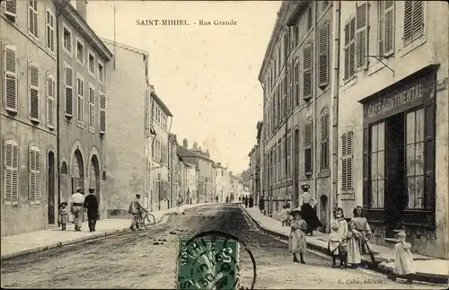 Ak Saint Mihiel Meuse, Rue Grande, Café Continental