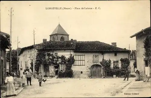 Ak Longeville Meuse, Place de Laissue