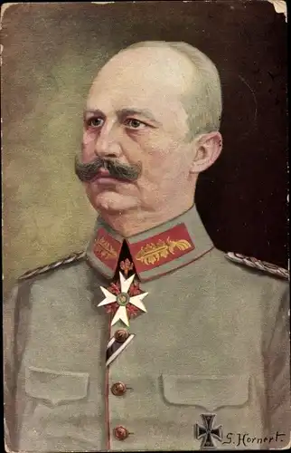 Künstler Ak Hornert, G., Generalleutnant Erich Friedrich Wilhelm von Ludendorff