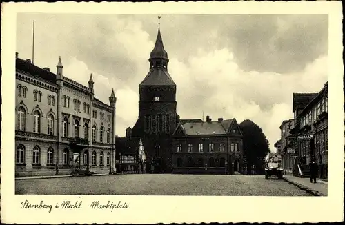 Ak Sternberg in Mecklenburg Vorpommern, Marktplatz