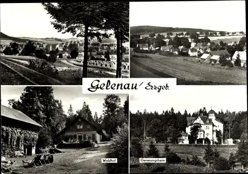 Ak Gelenau im Erzgebirge, Waldhof, Genesungsheim, Panorama