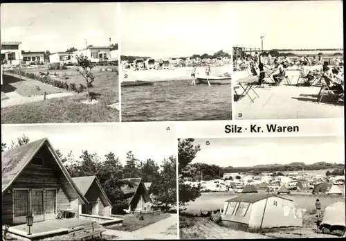 Ak Silz in Mecklenburg Vorpommern, Bungalow Dorf, Strand, Zeltplatzgaststätte, Zeltplatz C 97