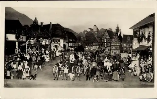 Ak Sonneberg in Thüringen, Spielzeug Museum, Thüringer Kirmes, Ausstellungsgr. für Brüssel 1910