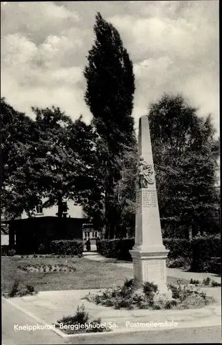 Ak Bad Gottleuba Berggießhübel, Postmeilensäule