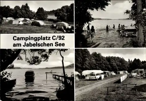 Ak Jabel Waren an der Müritz, Campingplatz C/92 am Jabelschen See