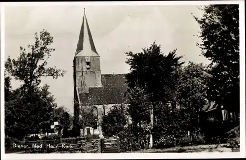 Ak Diever Drenthe Niederlande, Herv. Kerk