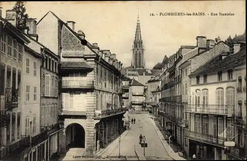 Ak Plombières les Bains Lothringen Vosges, Rue Stanislas