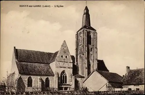 Ak Bonny sur Loire Loiret, L´Église