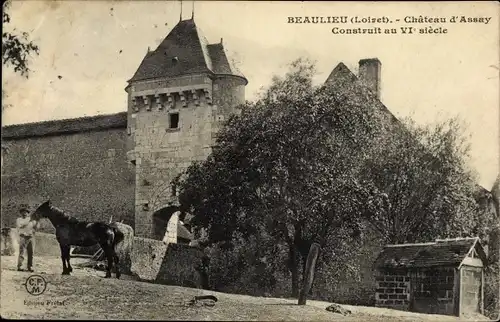 Ak Beaulieu Loiret, Château d´Assay