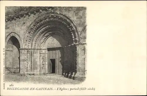 Ak Bellegarde en Gâtinais Loiret, L´Église