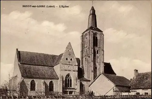 Ak Bonny sur Loire Loiret, L´Église