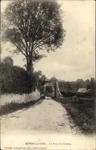 Ak Auvers sur Oise Val d'Oise, Le Pont du Chateau