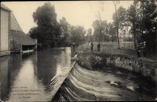 Ak Sainte Colombe-Provins Seine-et-Marne, Le Moulin des Bruyères, La Voulzie