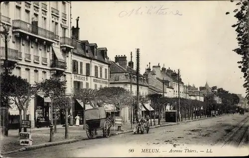 Ak Melun Seine et Marne, Avenue Thiers