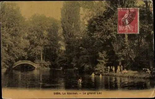Ak Le Vésinet Yvelines, Le Grand Lac