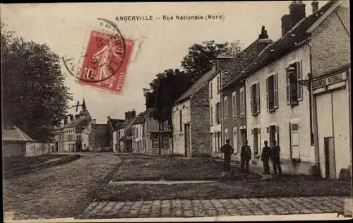 Ak Angerville Essonne, Rue Nationale