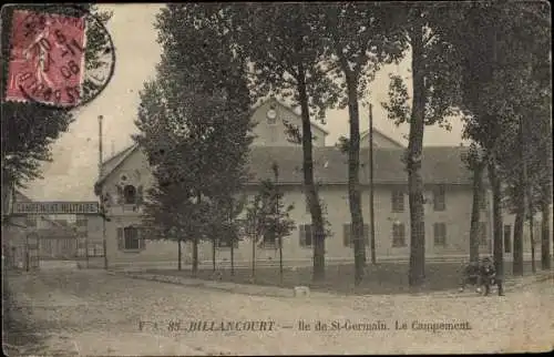 Ak Billancourt Hauts de Seine, Île de Saint Germain, Le Campement